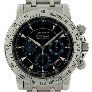 Zenith Men's 40mm El Primero Rainbow Blue Dial Chrono Watch